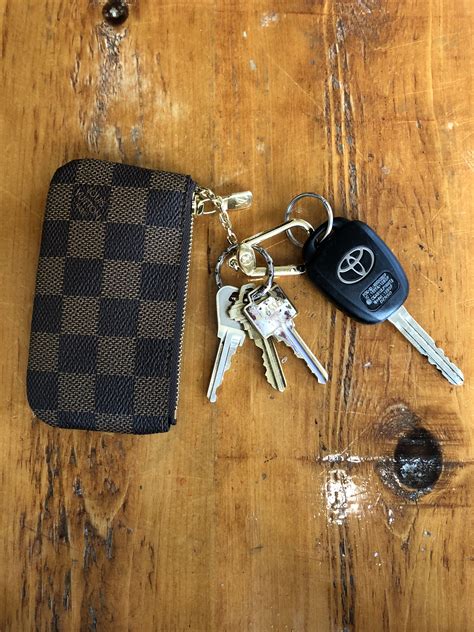 louis vuitton car key case|Louis Vuitton key case wallet.